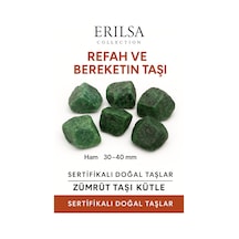 Sertifikalı Ham İşlenmemiş Zümrüt Taşı Kütle El Taşı Kalpten Ge