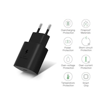 Samsung Galaxy A73 S22 S23 A23 M23 M33 A53 Uyumlu Android Type-C Ultra Hızlı Şarj Cihazı / Şarj Aleti 22.5W 3.0 Amper Şarj Başlığı Adaptör