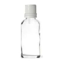 Şeffaf Cam Şişe 10 Ml İçten Damlalıklı Kapak 18 Mm 20 Adet
