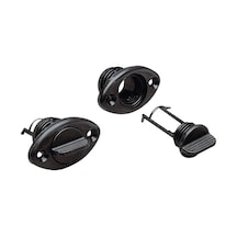 Drain Socket. W/Captive Plug. Oval 54X33Mm. Black