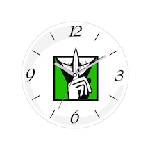 Retro Rock Müsic Çap 30cm Sessiz Akar Bombeli Gerçek Cam Duvar Saati Çok Renkli