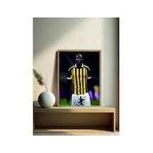 Poster Sarı Lacivert Romelu Lukaku Ahşap Çerçeveli Tek Parça Futbol Tablo Çok Renkli - 911984263 Çok Renkli
