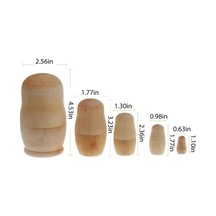 Yerleştirme Bebekleri Ahşap Bitmemiş Matryoshka Benzersiz Hediye Ev Dekorasyonu