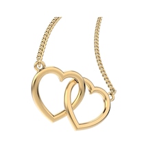 Chocli 18 Ayar Altın Kaplama Hearts Kolye Altın