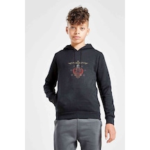 Tshirthane Mastodon Leviathan Skull Baskılı Unisex Çocuk Kapüşonlu Sweat Siyah