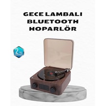 Gece Lambası Bluetooth Hoparlör Dijital Saat Çok Fonksiyonlu Su Dalgası Işıklı Renkli