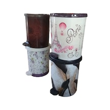 4 No 22lt Desenli Çöp Kovası Royaleks-mrd154 Çok Renkli