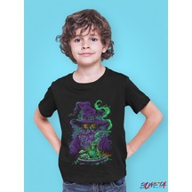 Bumeta Büyücü Mantar Çocuk Tişört T-shirt Siyah