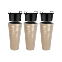 Omnipazar So-kvt2 Kumsal Vazo Saksı Takımı 85 Litre Mocha 3 Adet Sku: Smgstkdc2ca33fd4