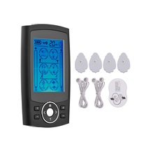 Leezsing 24 Mod Ev Dijital Meridyen Masaj Aleti Tens Çift Kanallı Nabız Masaj Aleti 20 Güç Seviyesi 12 Yama Usb Modeli Avuç İçi Çubuk Eliptik Çubuk-549 Çok Renkli