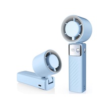 Şarj Edilebilir El Tipi Vantilatör, Mini Taşınabilir Vantilatör 5000mah, Açık Mavi,