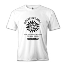 Supernatural - Winchester Bros. Beyaz Erkek Tshirt