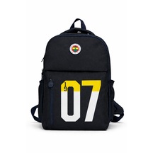Fenerium Fenerbahçe Lisanslı 1907 Baskı Detaylı Lacivert Sırt Çantası - Laptop Bölmeli Su İtici Kumaşlı Okul Çantası