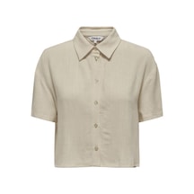 Only Kadın Onlsiesta Kısa Kollu Regular Fit Keten Gömlek - 15322267 001