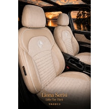 Citroen Nemo 2008-2014 Araca Uyumlu Premium Tay Tüyü Koltuk Kılıfı Liona Serisi Bej