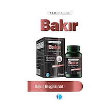 Tabvitamins Bakır 120 Bitkisel Kapsül Bakır Bisglisinat 2 Mg