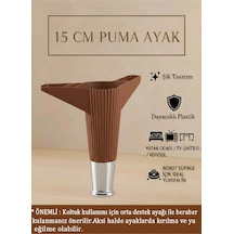 Puma 15 Cm Ceviz-krom Mobilya Kanepe Tv Ünitesi Kosol Ayağı Ceviz-krom