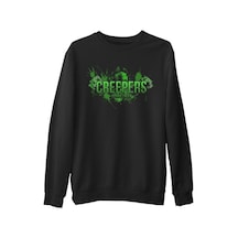 Minecraft - Creepers Siyah Erkek Kalın Sweatshirt