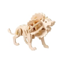 Büyük Boy 3D Ahşap Aslan Maket Puzzle 54 Parça