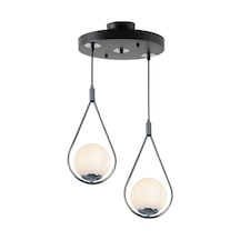 Tt024-2Y-Sy-Kr Tt Aydınlatma Mat Siyah-Krom 2 Li Yuvarlak Avize Tt024-2Y-Sy-Kr Tt Aydınlatma Mat Siyah-Krom 2 Li Yuvarlak Avize