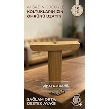 1. Sınıf Gürgen Ağacı Açık Ceviz Mobilya Kanepe Koltuk Tv Ünitesi 15 Cm Ahşap Destek Ayağı