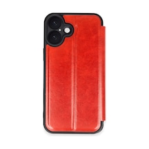 Apple iPhone Uyumlu 16 Plus Kılıf Flip Cover - Kırmızı Bzsxx00 1