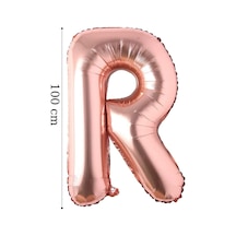Folyo Balon R Harfi Helyum Balon 100 Cm Rose Renk Çok Renkli