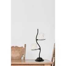 Solis 2.li Camlı Tealight Mumluk Siyah