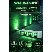 Alles Wallwasher Yeşil 30 Cm 9 Watt 220v Yeşil
