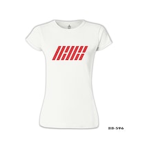 Ikon - Logo Beyaz Kadın Tshirt 001