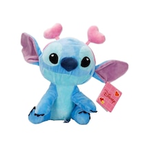 Kalp Taçlı Stitch Peluş 25 Cm - Sevimli Lilo Ve Stitch Oyuncak Mavi
