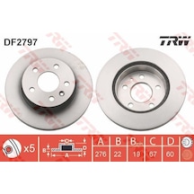 TRW DF2797 FREN DİSKİ ÖN VITO W638 96-03 HAVALI