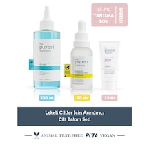 Lekeli Ciltler İçin Arındırıcı Cilt Bakım Seti Tonik 200ml Arbutin 50ml Blemish 15ml