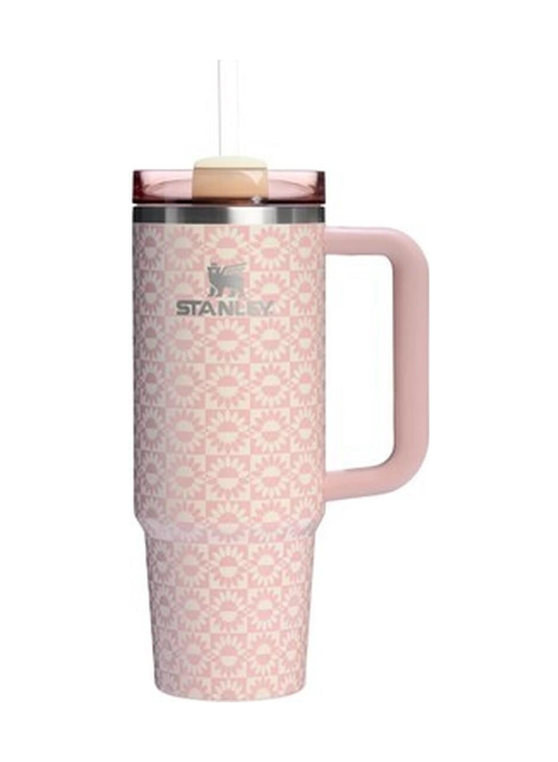 Stanley The Quencher H2.0 Flowstate Tumbler 0,89 Litre 30 Oz Peach Whip Sunflower Pipetli Termos Siyah - Yeşil