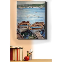 Webstyle Sayılarla Boyama Seti Kasnaklı Issızlıkta Kayıklar 40 X 50 Cm