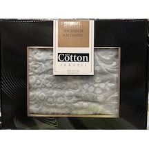 Cotton Premium Embos Kutulu Tek Kişilik Battaniye 160 X 220 Gri