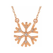 Pırlanta Kar Tanesi Altın Kolye N11.2135