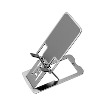 Yaozixa Gri Alüminyum Masaüstü Tutucu - 7 Seviye Yükseklik Ayarlı, 12 İnç Tablet Ve Telefon Uyumlu, Katlanabilir İnce Tasarım