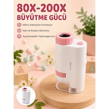 Mey İthalat Eğitici Taşınabilir Mikroskop Ayarlanabilir Focus, Led Işık Ve 80x-200x Yakınlaştırma