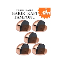 5 Adet Bakır Yarım Daire Yapışkanlı Kapı Tamponu Kapı Stoperi Metal Kapı Stopu Durdurucu