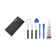 Samsung S24 Ultra Uyumlu Batarya Kapağı Kamera Len Siyah 59011693