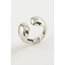 Yuvarlak - 426 - Metal Yüzük - Nazblsmm - Gümüş Rengi