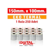 Termal Etiket 150x100 MM Barkod Etiketi 3 Rulo 750 Adet