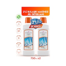 Doğal Jel Bulaşık Makinesi Deterjanı Bulaşık Kalıntılarına Kolay Çözüm 750 Ml 2'li Set