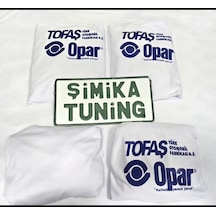 Tofaş Oto Beyaz Opar Ön Arka Kılıf Arka 2 Parça Logolu Likralı Esnek Tüm Araç Modellerine Uyum Sağl 1 Takım