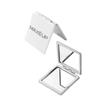 Çift Taraflı Kapaklı Ayna Taşınabilir Cep Aynası Mini Makyaj Aynası Pocket Mirror Beyaz Çok Renkli