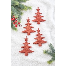 Walke Simli Ağaç Yılbaşı Süsü 14 CM 4'lü