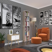 Kenzlife Kitaplık Süper Ga 180*40*19 Crd 6 Katlı Tek Bölme Çift Bölme Opsiyonlu Ofis Mutfak Banyo Dolabı Arkalıksız Çok Renkli