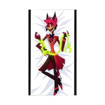Owl Bag Hazbin Hotel - Alastor Desenli Tek Yön Baskılı Sarılma Yastığı Kılıfı Çok Renkli