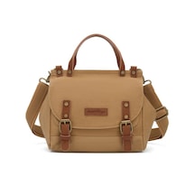 Kanvas Kumaş Kadın Çantası Elden Tutmalı Smart Bags 1327 Camel